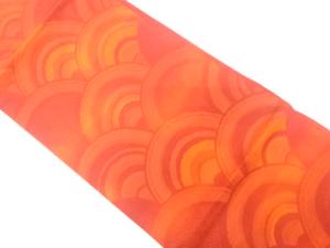 青海波模様織り出し　名古屋帯